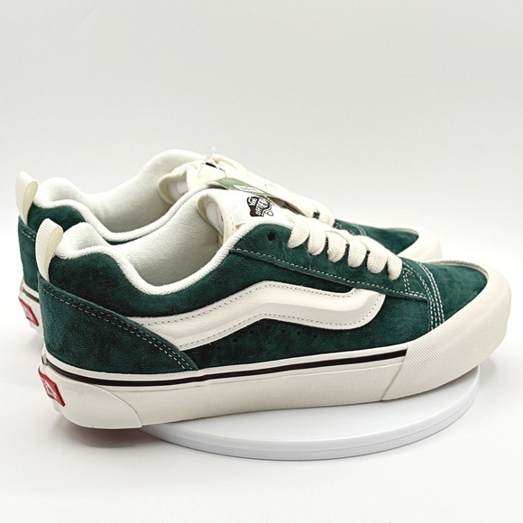 Vans‎ Knu Skool Size 6.5 Men Pig Suede Green White Sneakers NEW VN000CSOCX2 - Picture 4 of 8
